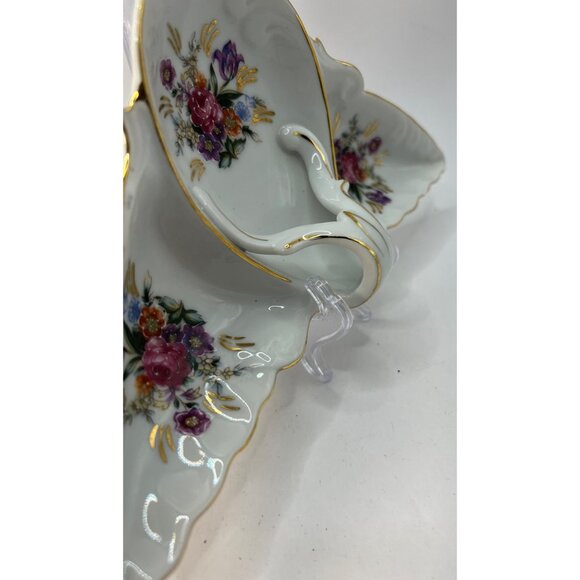 Bavaria 3 Compartment Floral Dish, No Chips - Picture 5 of 7